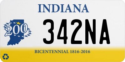 IN license plate 342NA