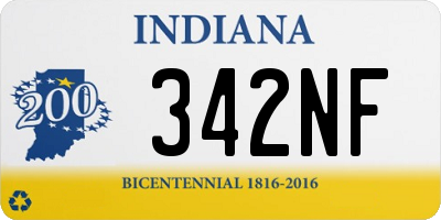 IN license plate 342NF