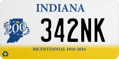 IN license plate 342NK