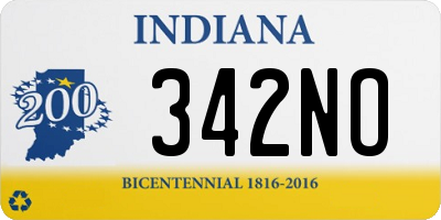 IN license plate 342NO