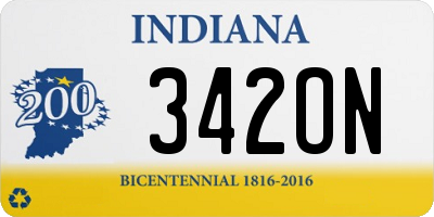 IN license plate 342ON