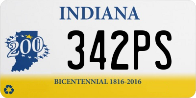 IN license plate 342PS