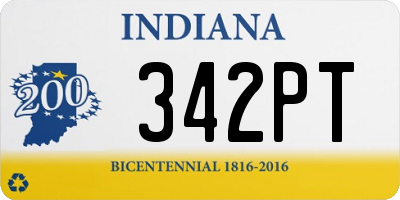 IN license plate 342PT