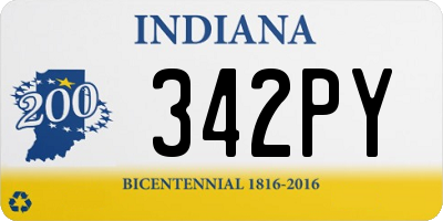 IN license plate 342PY