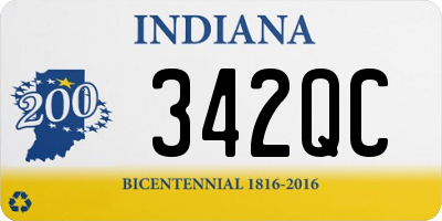 IN license plate 342QC
