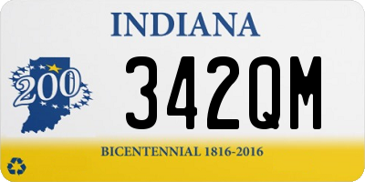 IN license plate 342QM