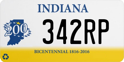 IN license plate 342RP