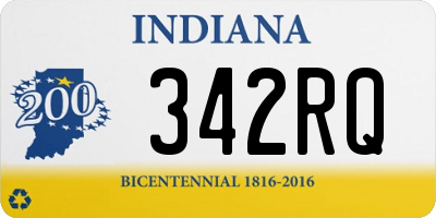 IN license plate 342RQ