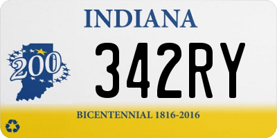 IN license plate 342RY