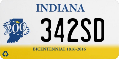 IN license plate 342SD