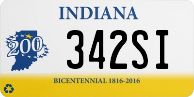 IN license plate 342SI