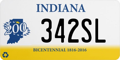 IN license plate 342SL