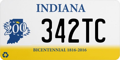 IN license plate 342TC