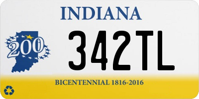 IN license plate 342TL