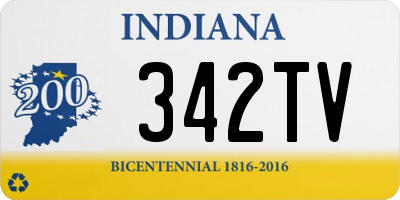 IN license plate 342TV