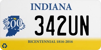 IN license plate 342UN