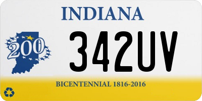 IN license plate 342UV