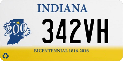 IN license plate 342VH