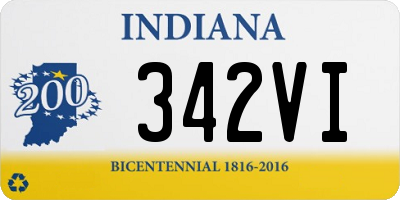 IN license plate 342VI