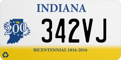 IN license plate 342VJ