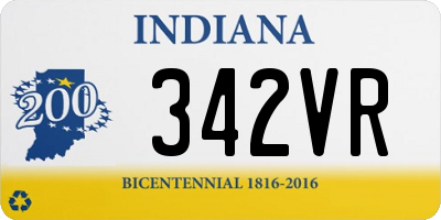 IN license plate 342VR