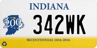 IN license plate 342WK
