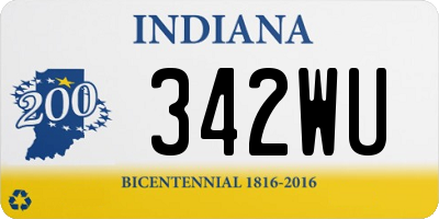 IN license plate 342WU