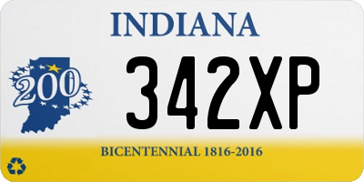 IN license plate 342XP