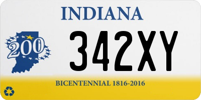 IN license plate 342XY