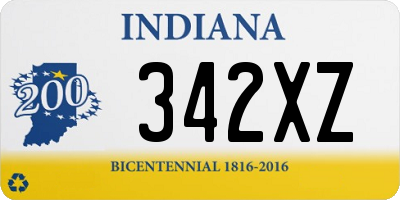 IN license plate 342XZ