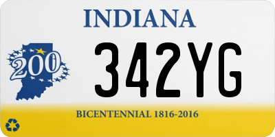 IN license plate 342YG