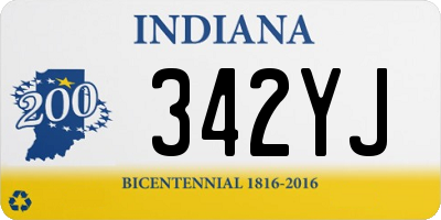 IN license plate 342YJ