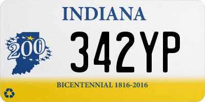 IN license plate 342YP