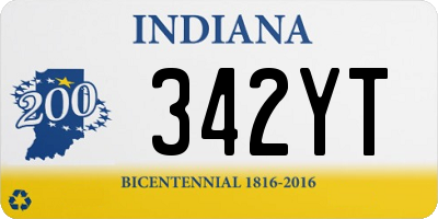 IN license plate 342YT