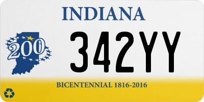 IN license plate 342YY