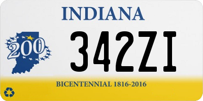 IN license plate 342ZI