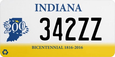 IN license plate 342ZZ