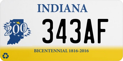 IN license plate 343AF