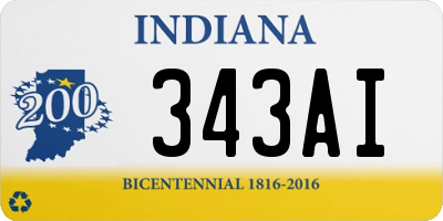 IN license plate 343AI