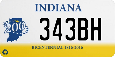 IN license plate 343BH