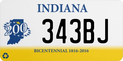 IN license plate 343BJ