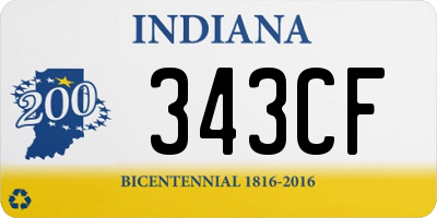 IN license plate 343CF