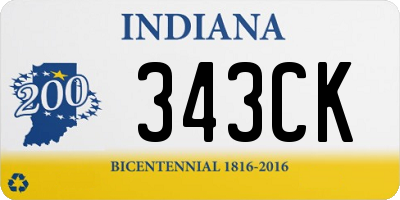 IN license plate 343CK