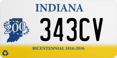 IN license plate 343CV