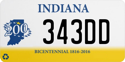 IN license plate 343DD