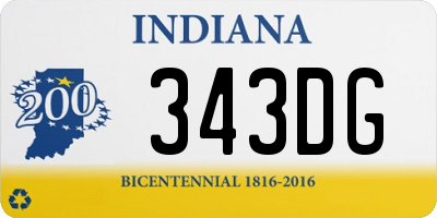 IN license plate 343DG