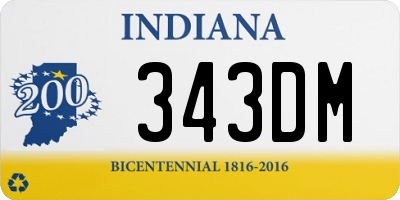 IN license plate 343DM