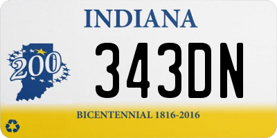 IN license plate 343DN