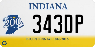 IN license plate 343DP