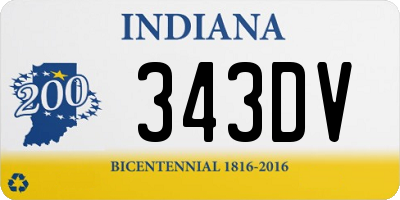 IN license plate 343DV